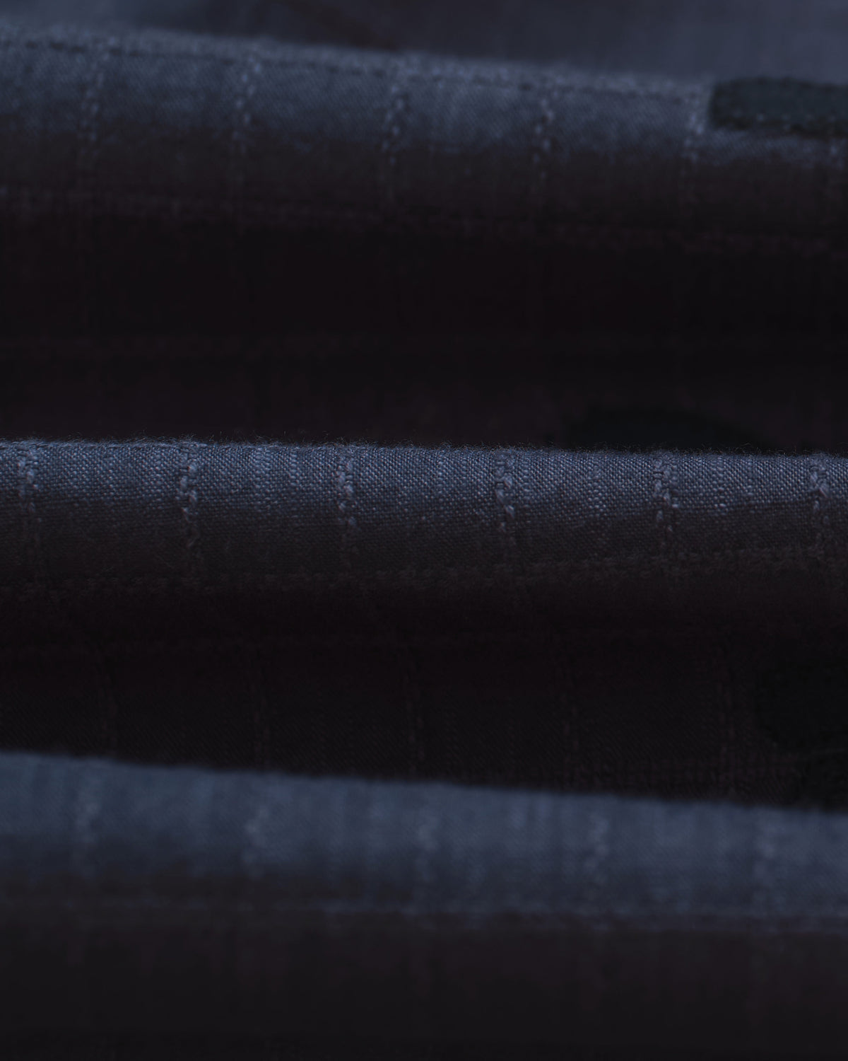Curzon - Navy Grid Applique Short-Sleeve Shirt