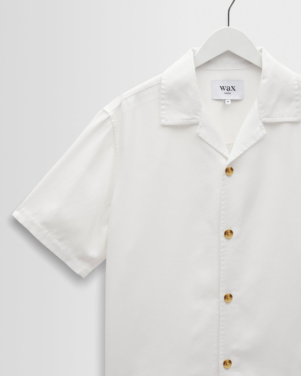 Curzon - Off White Lyocell Twill Short-Sleeve Shirt