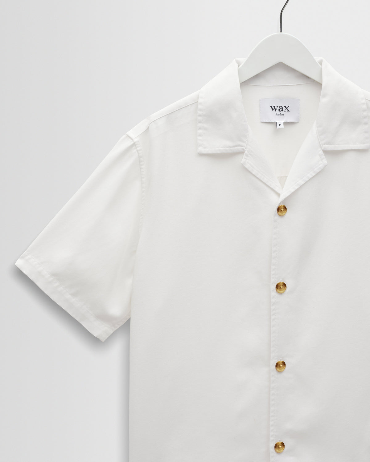 Curzon - Off White Lyocell Twill Short-Sleeve Shirt