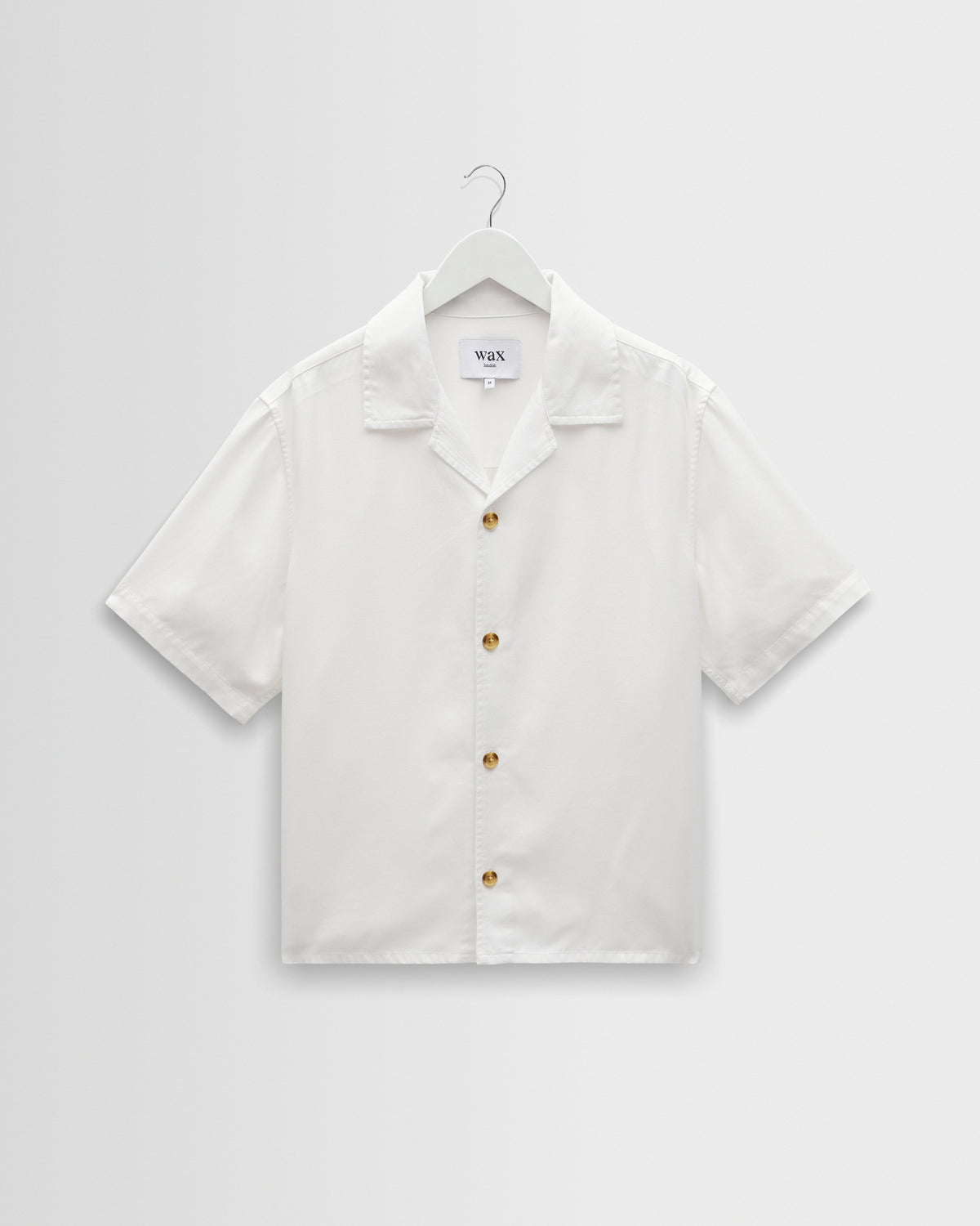 Curzon - Off White Lyocell Twill Short-Sleeve Shirt