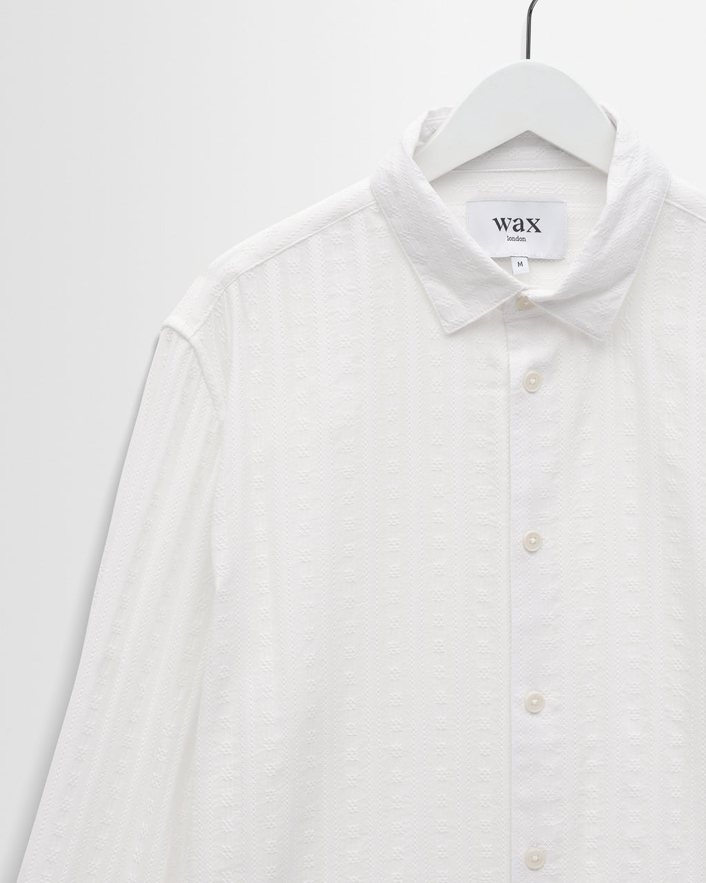 Dartford - White Dobby Stripe Organic Cotton Shirt