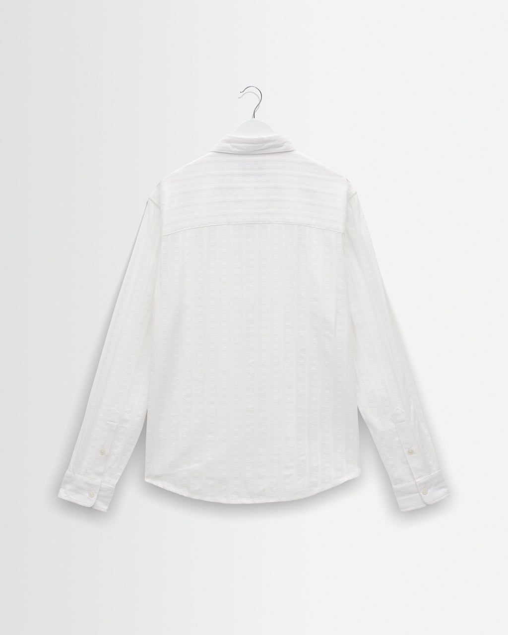 Dartford - White Dobby Stripe Organic Cotton Shirt