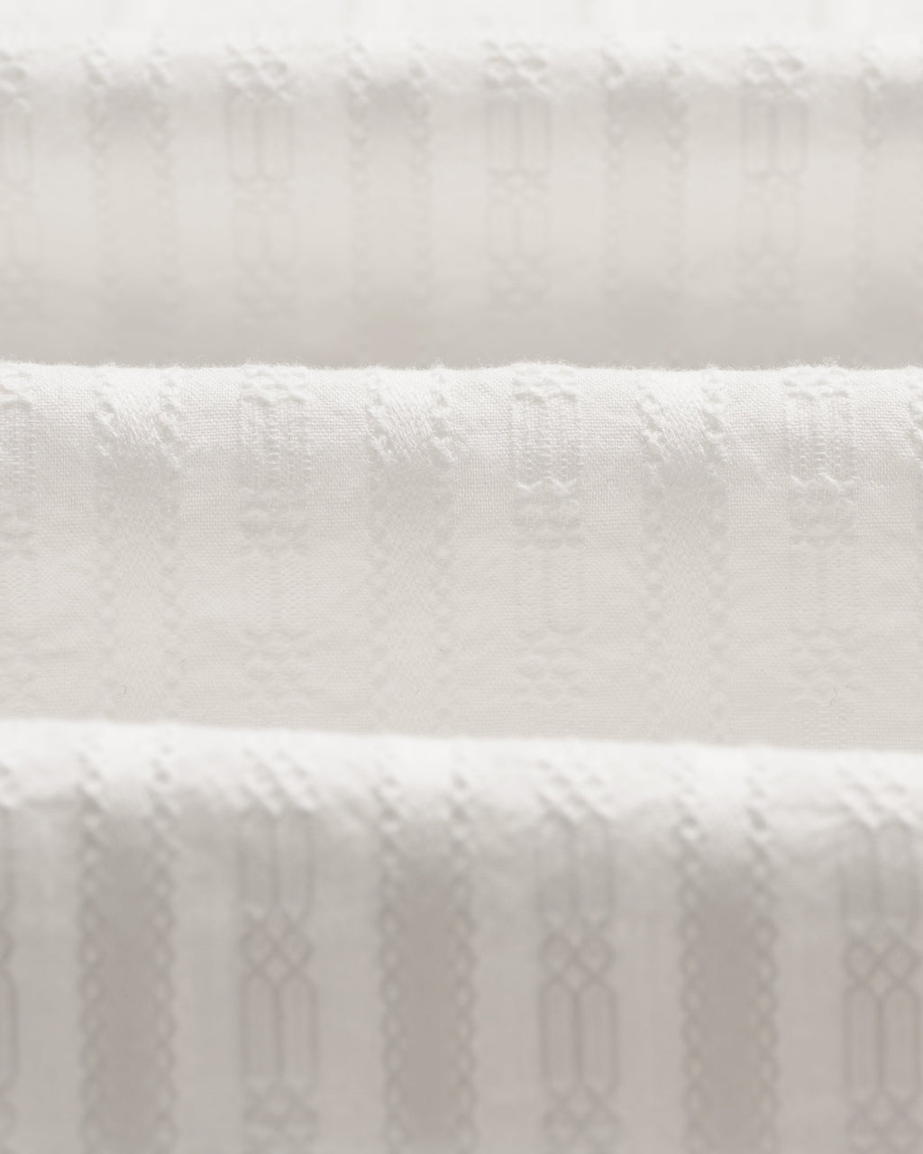 Dartford - White Dobby Stripe Organic Cotton Shirt