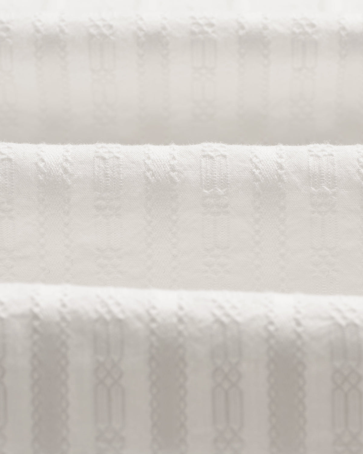 Dartford - White Dobby Stripe Organic Cotton Shirt