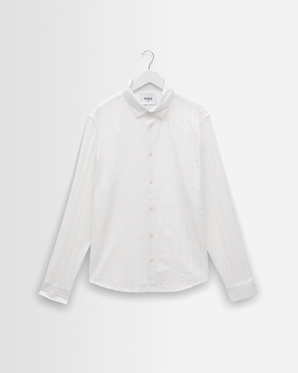 Dartford - White Dobby Stripe Organic Cotton Shirt
