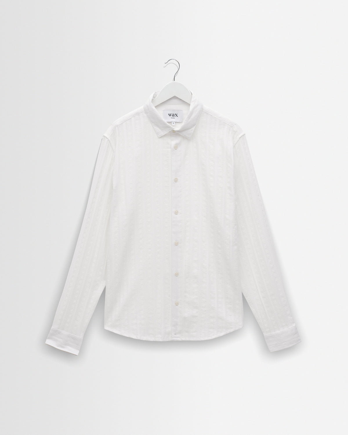 Dartford - White Dobby Stripe Organic Cotton Shirt