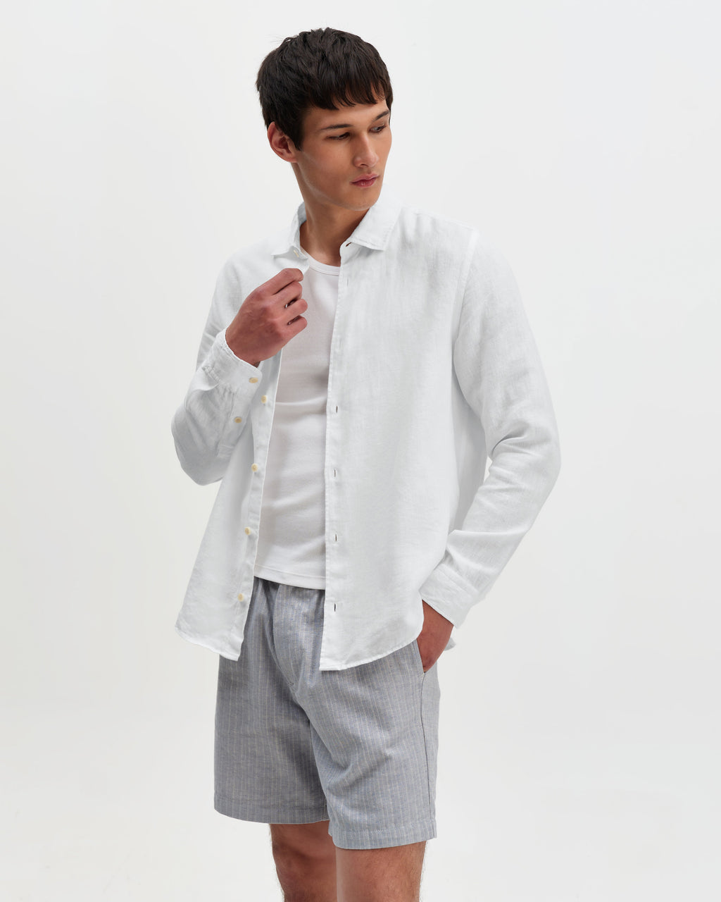 Dartford - White Washed Linen Shirt