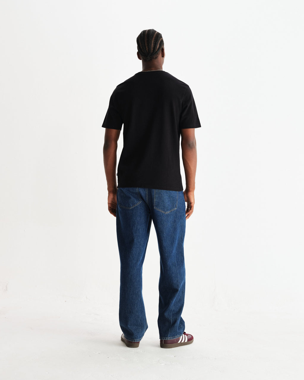 Dean - Black Textured Organic Cotton T-Shirt