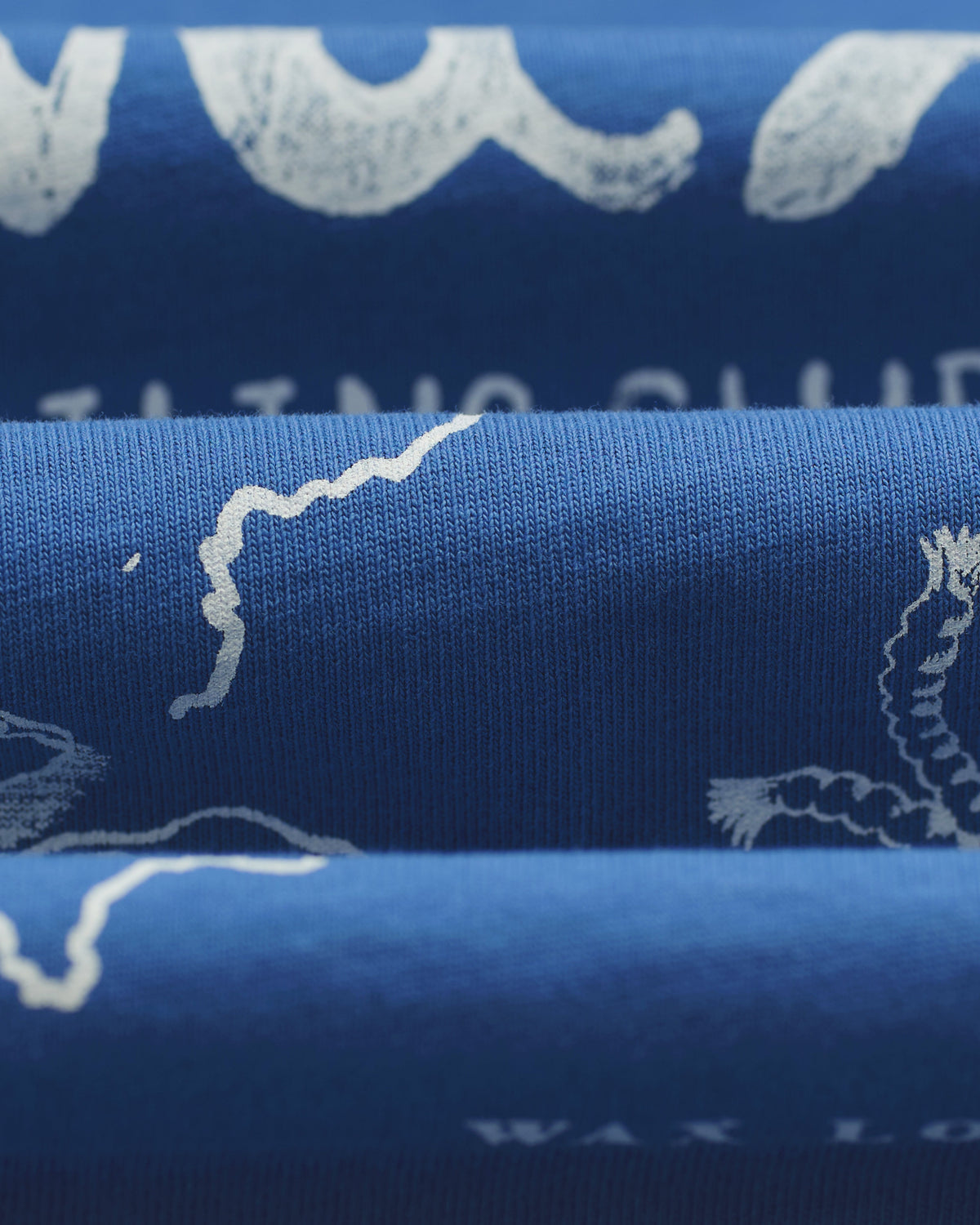 Dean - Blue And Ecru Sailing Map Print T-Shirt