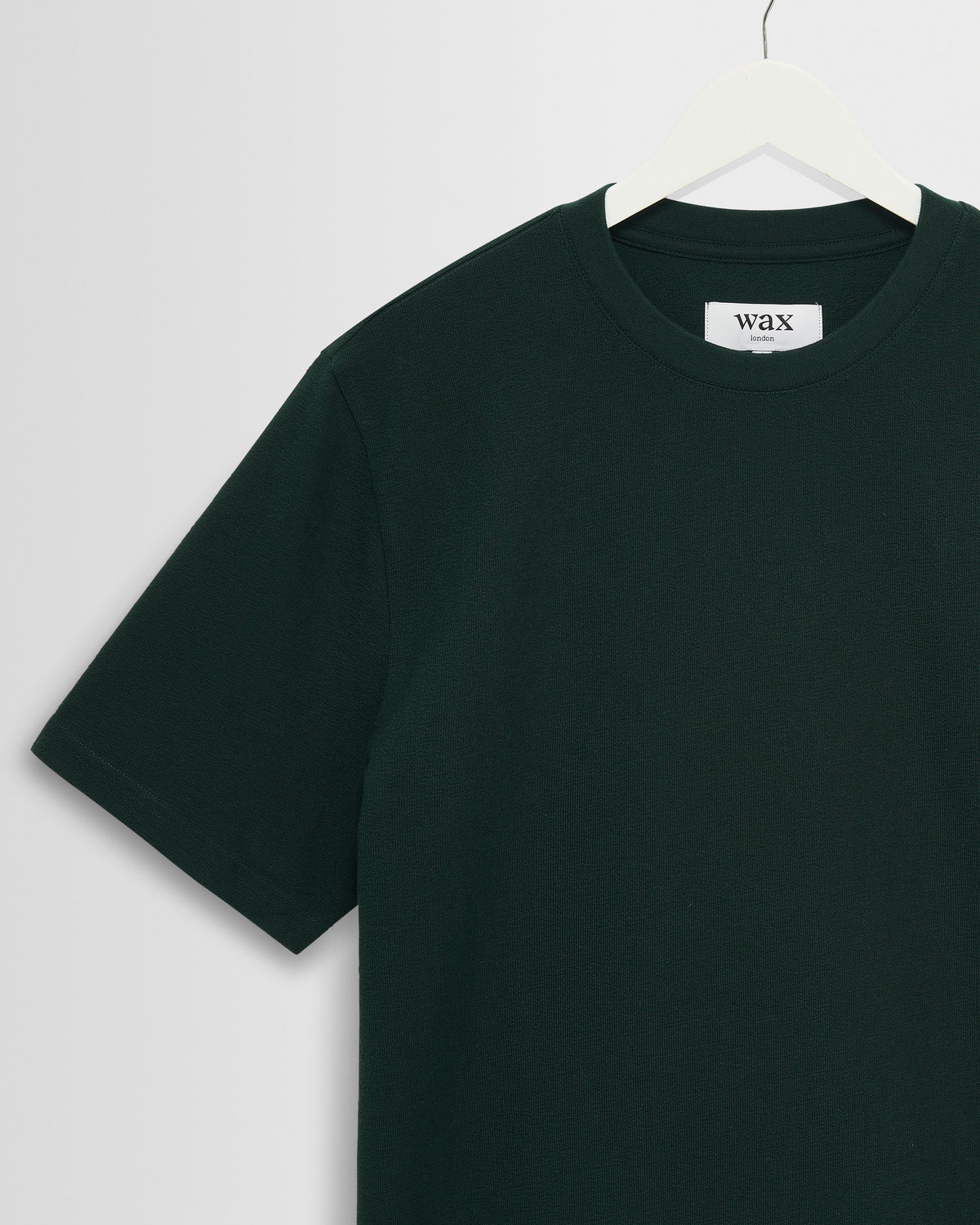 Dean - Bottle Green Textured Organic Cotton T-Shirt