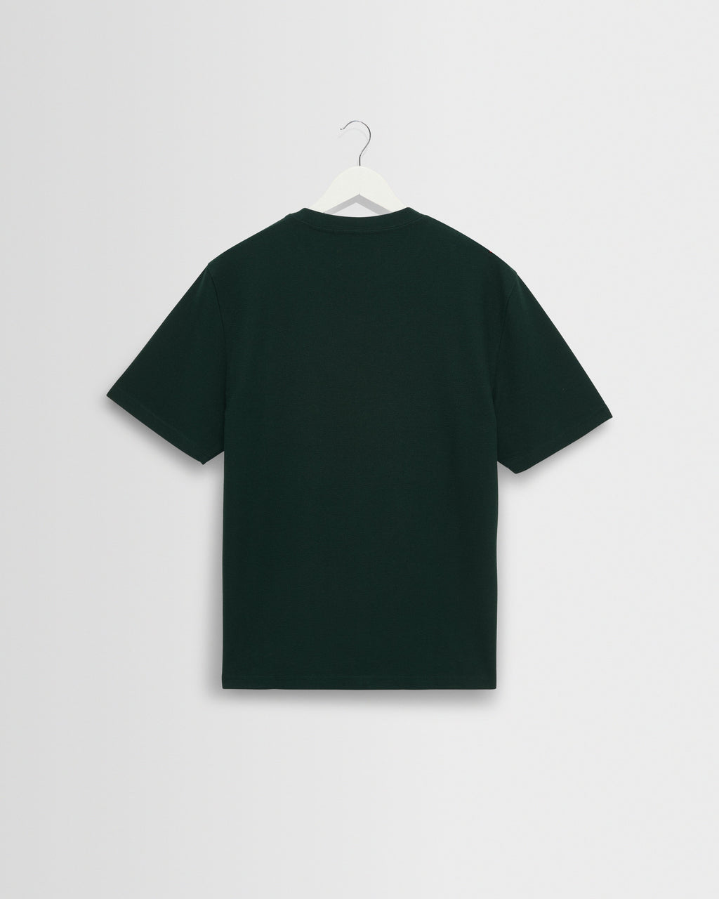 Dean - Bottle Green Textured Organic Cotton T-Shirt