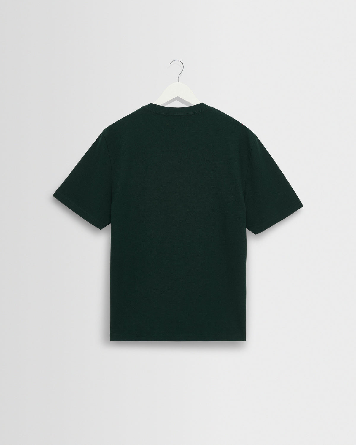 Dean - Bottle Green Textured Organic Cotton T-Shirt
