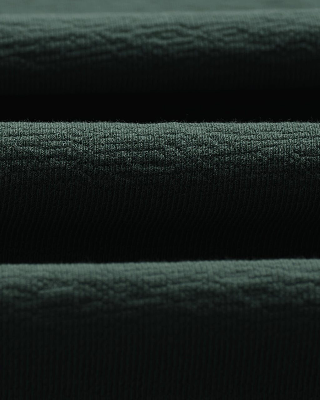 Dean - Bottle Green Textured Organic Cotton T-Shirt