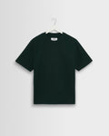 Dean - Bottle Green Textured Organic Cotton T-Shirt