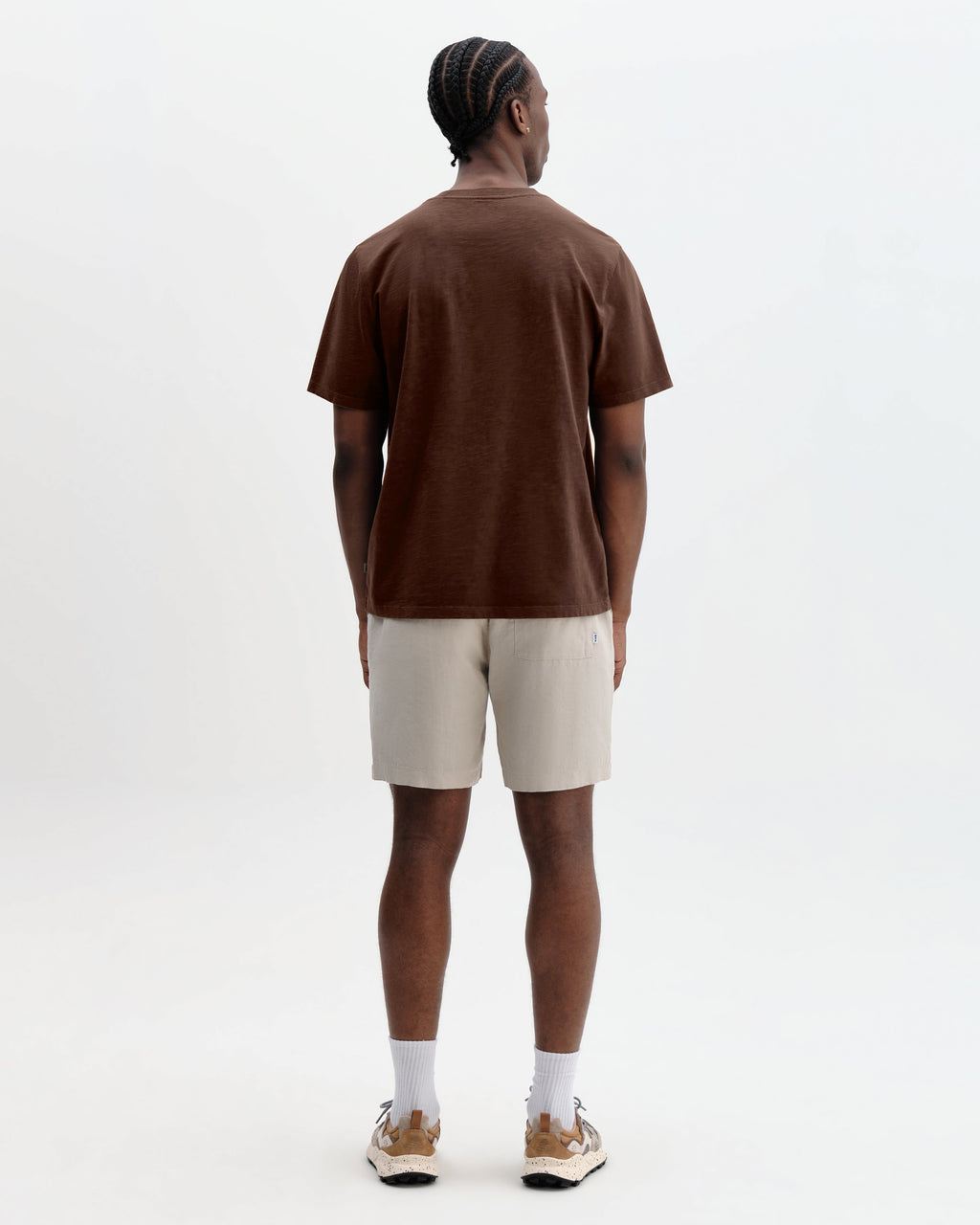 Dean - Brown Slub Cotton Pocket T-Shirt