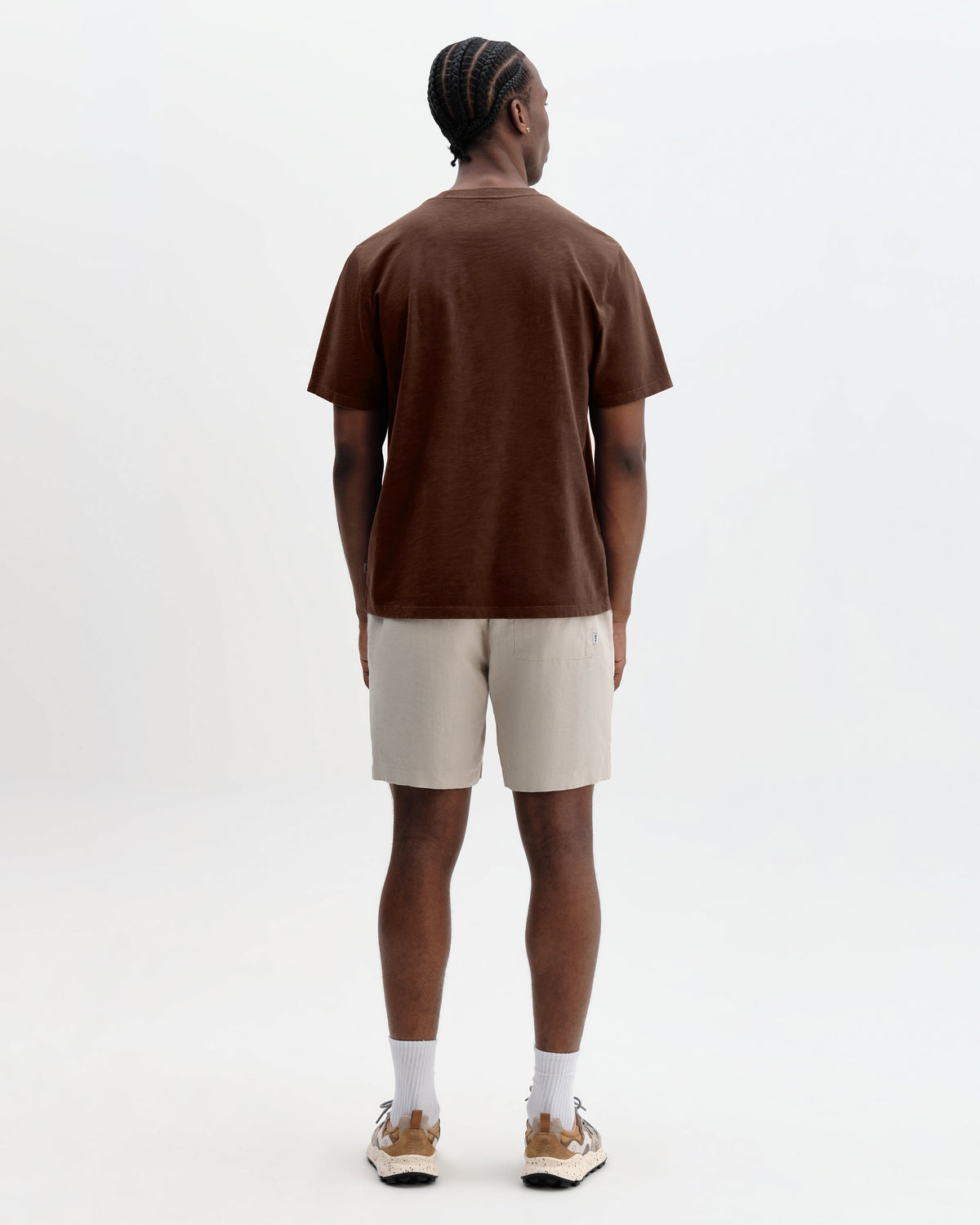 Dean - Brown Slub Cotton Pocket T-Shirt