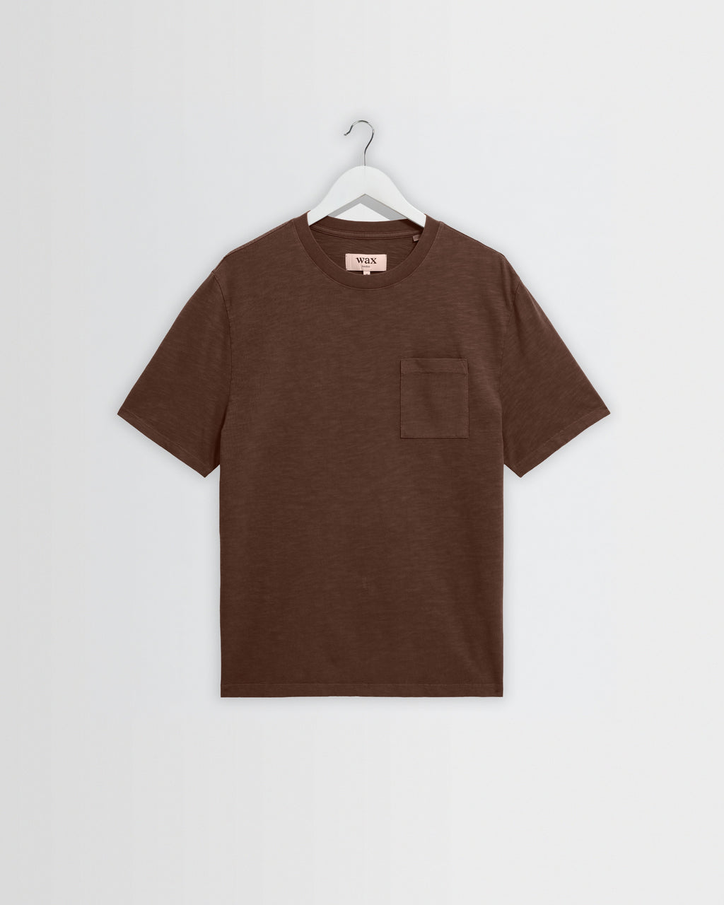 Dean - Brown Slub Cotton Pocket T-Shirt