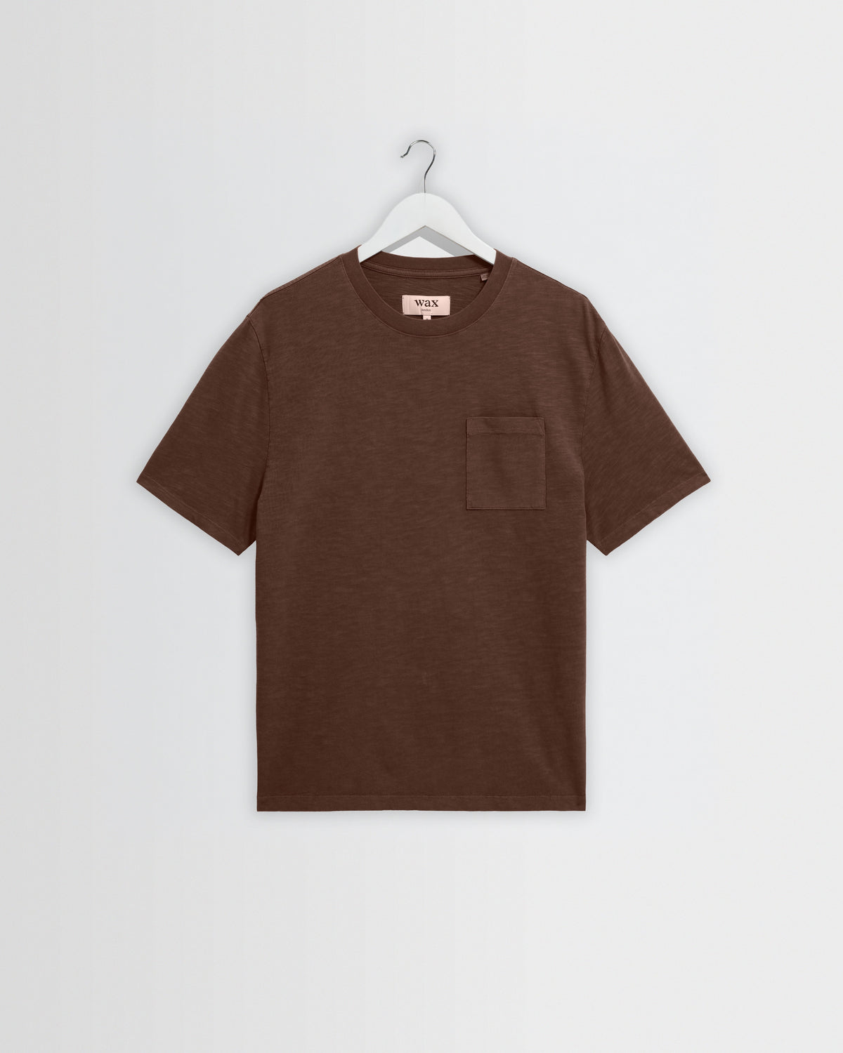 Dean - Brown Slub Cotton Pocket T-Shirt