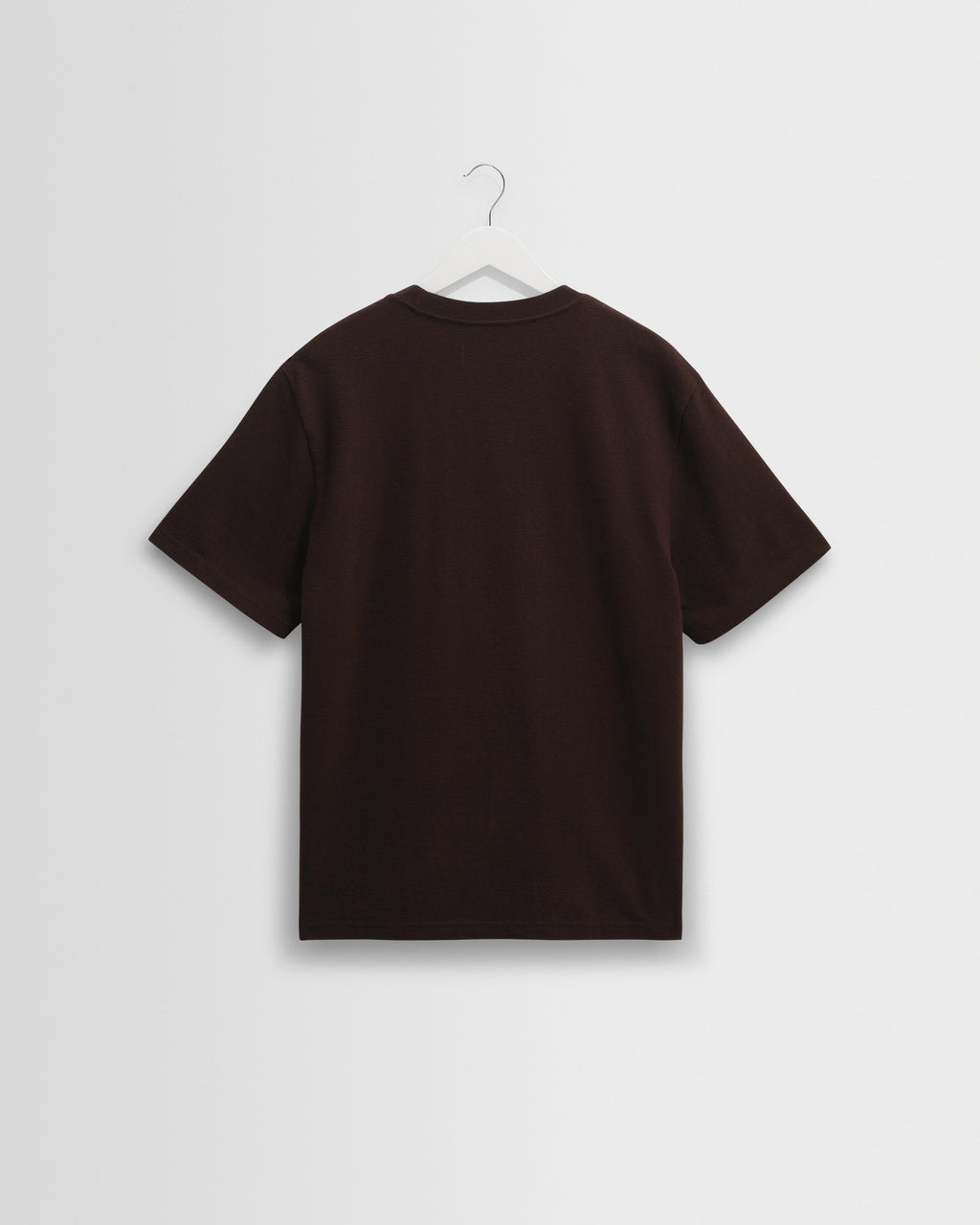 Dean - Dark Brown Textured Organic Cotton T-Shirt