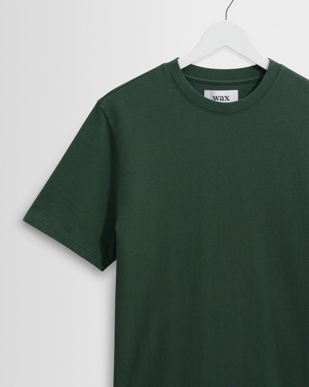 Dean - Dark Green Textured Organic Cotton T-Shirt