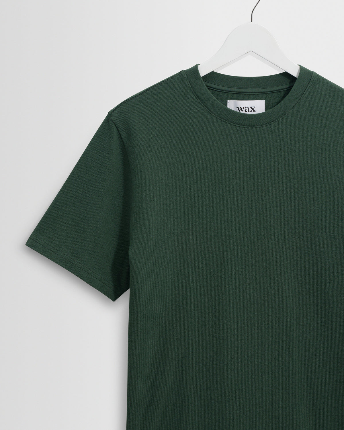 Dean - Dark Green Textured Organic Cotton T-Shirt