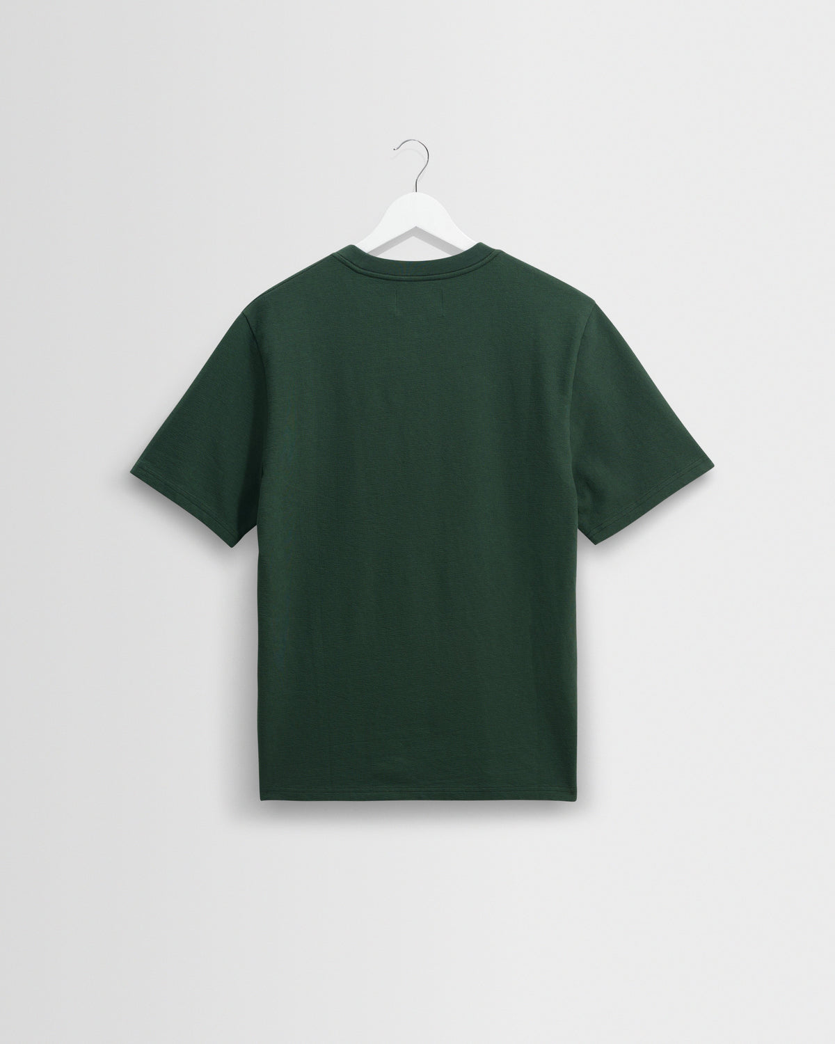 Dean - Dark Green Textured Organic Cotton T-Shirt