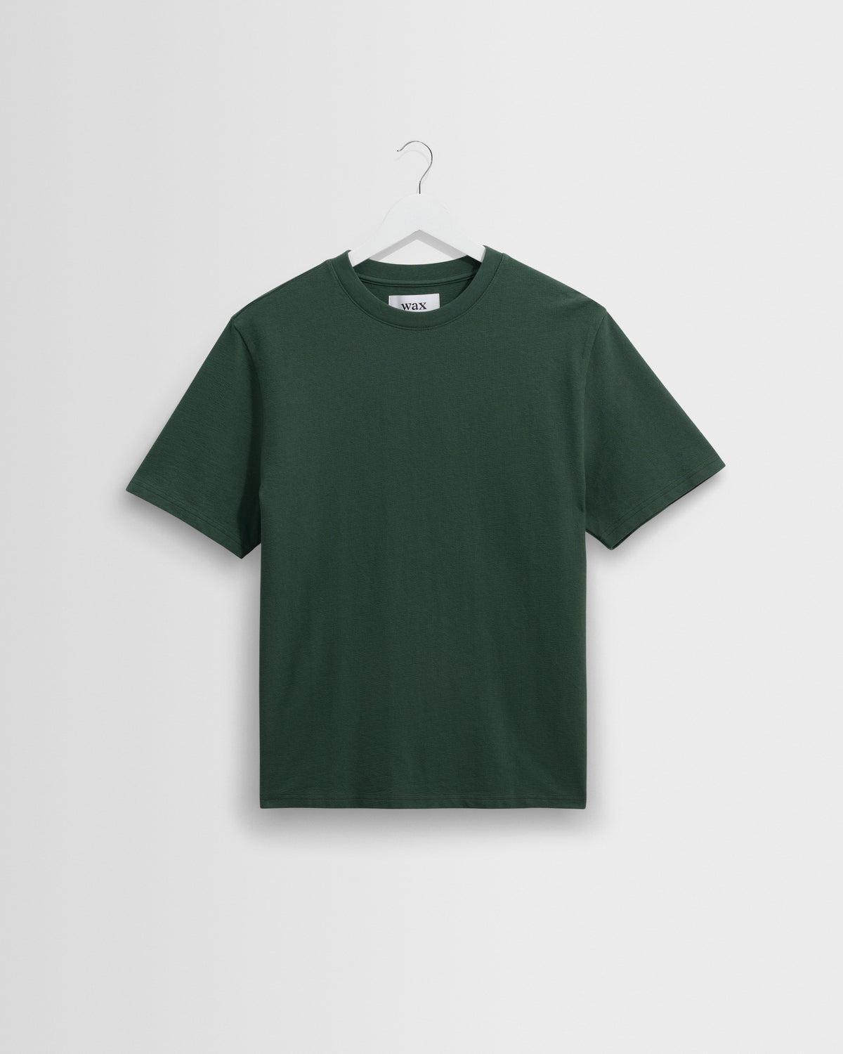 Dean - Dark Green Textured Organic Cotton T-Shirt