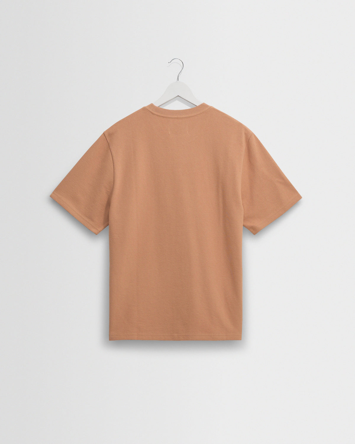 Dean - Dusty Orange Textured Organic Cotton T-Shirt
