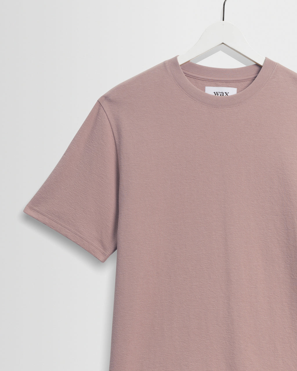 Dean - Dusty Pink Textured Organic Cotton T-Shirt