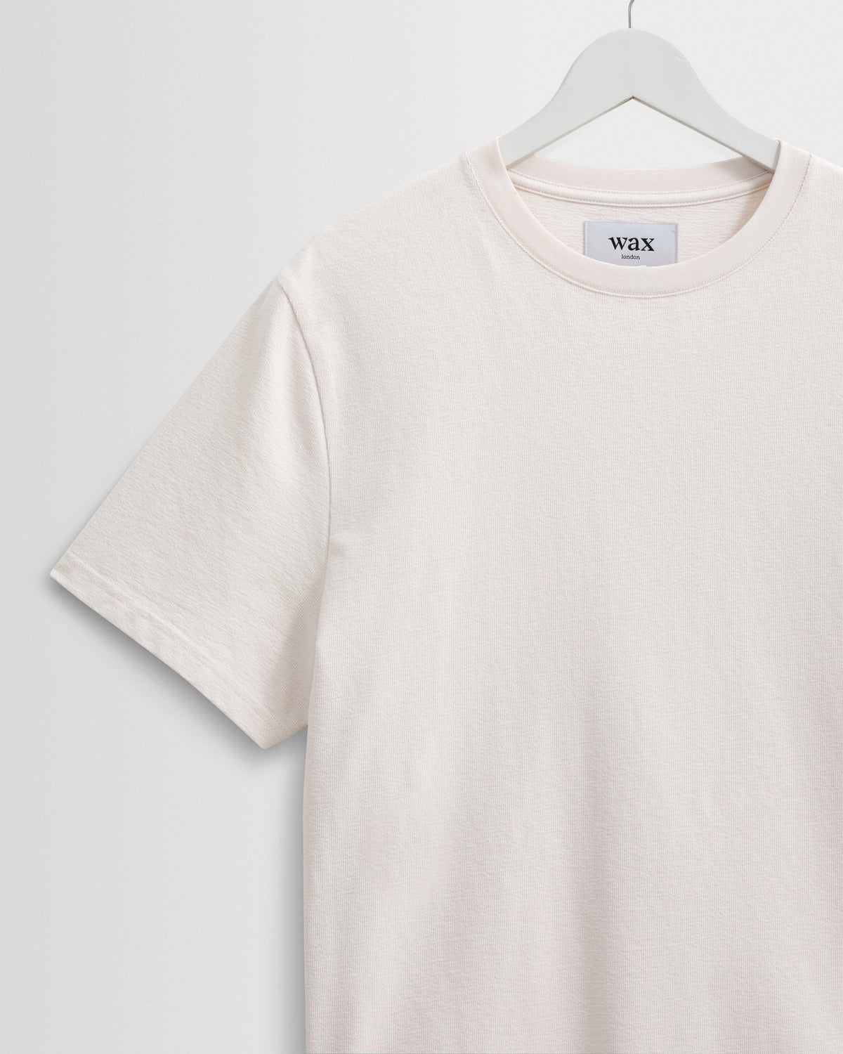 Dean - Ecru Textured Organic Cotton T-Shirt