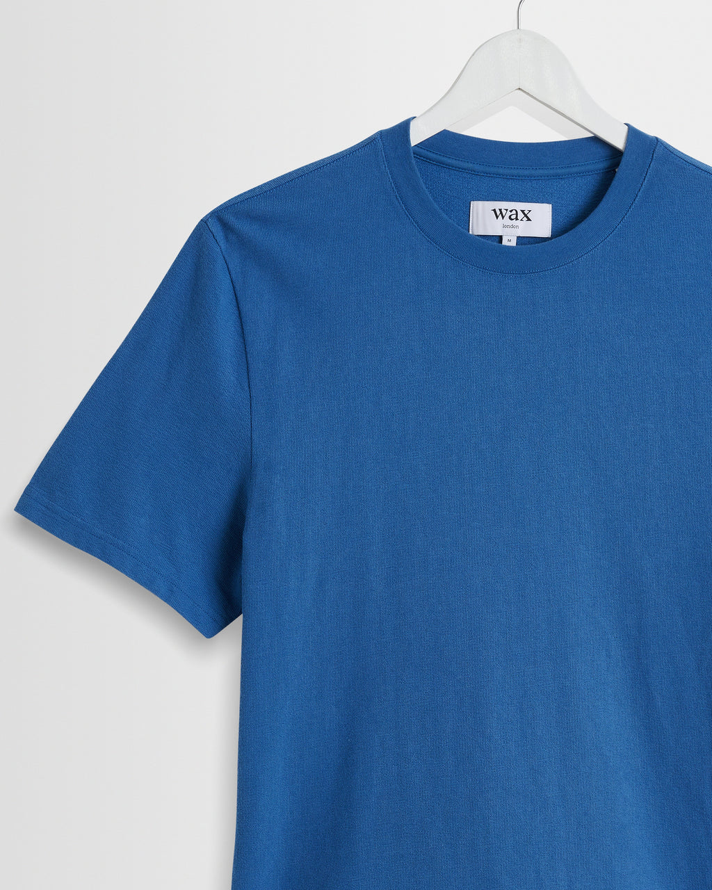 Dean - French Blue Textured Organic Cotton T-Shirt