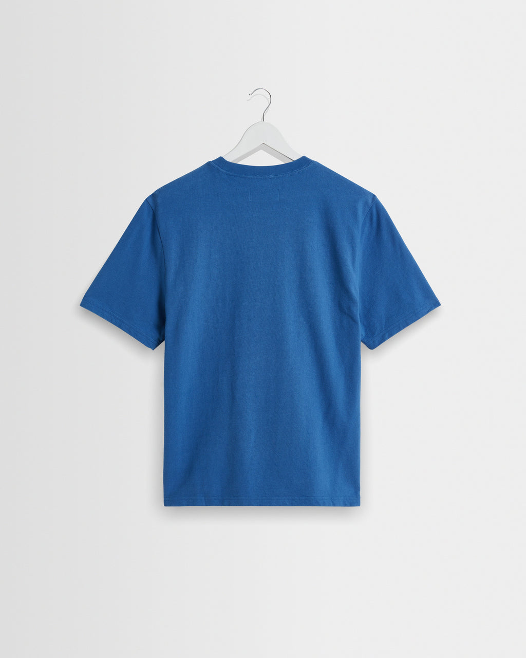 Dean - French Blue Textured Organic Cotton T-Shirt
