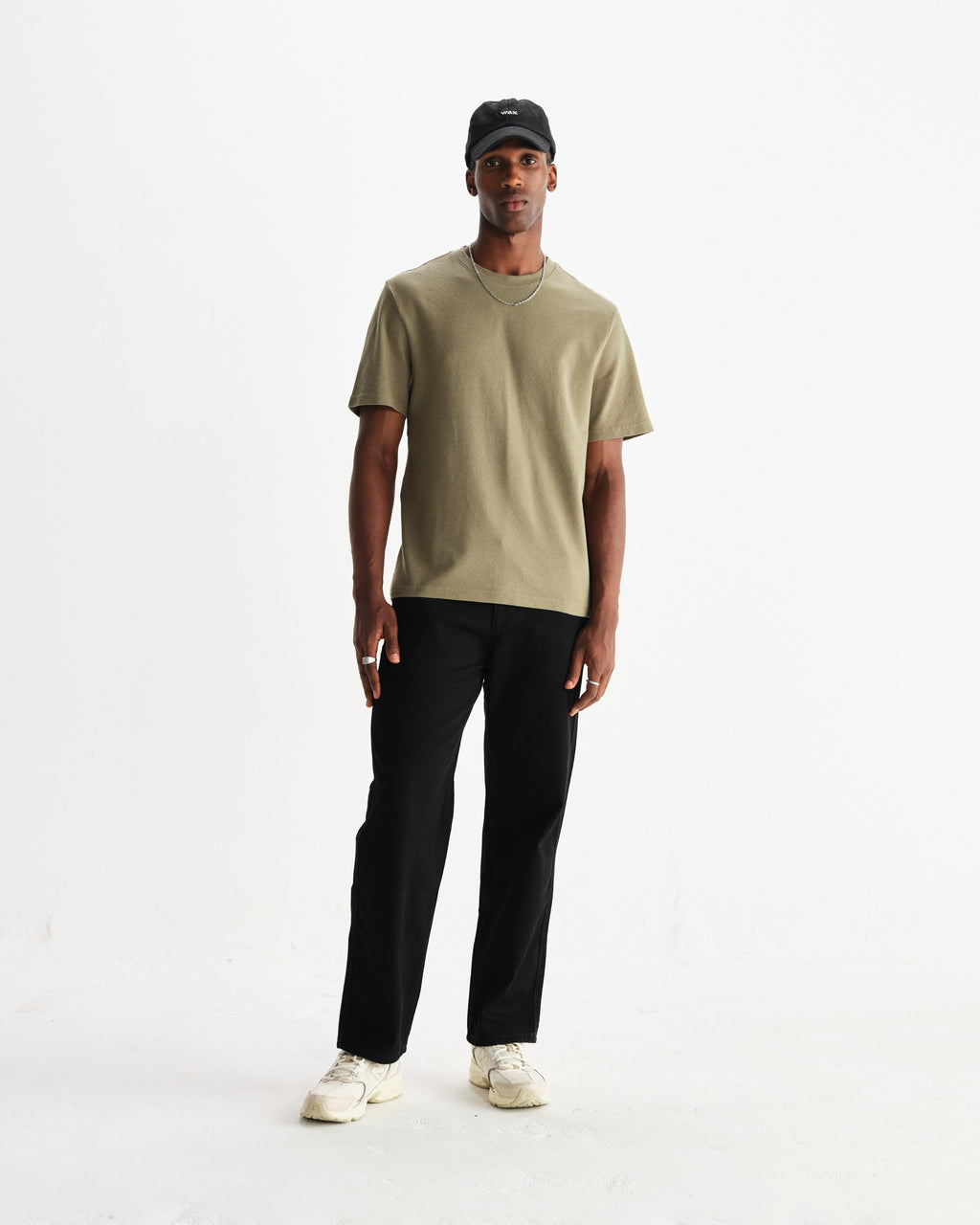 Dean - Green Textured Organic Cotton T-Shirt