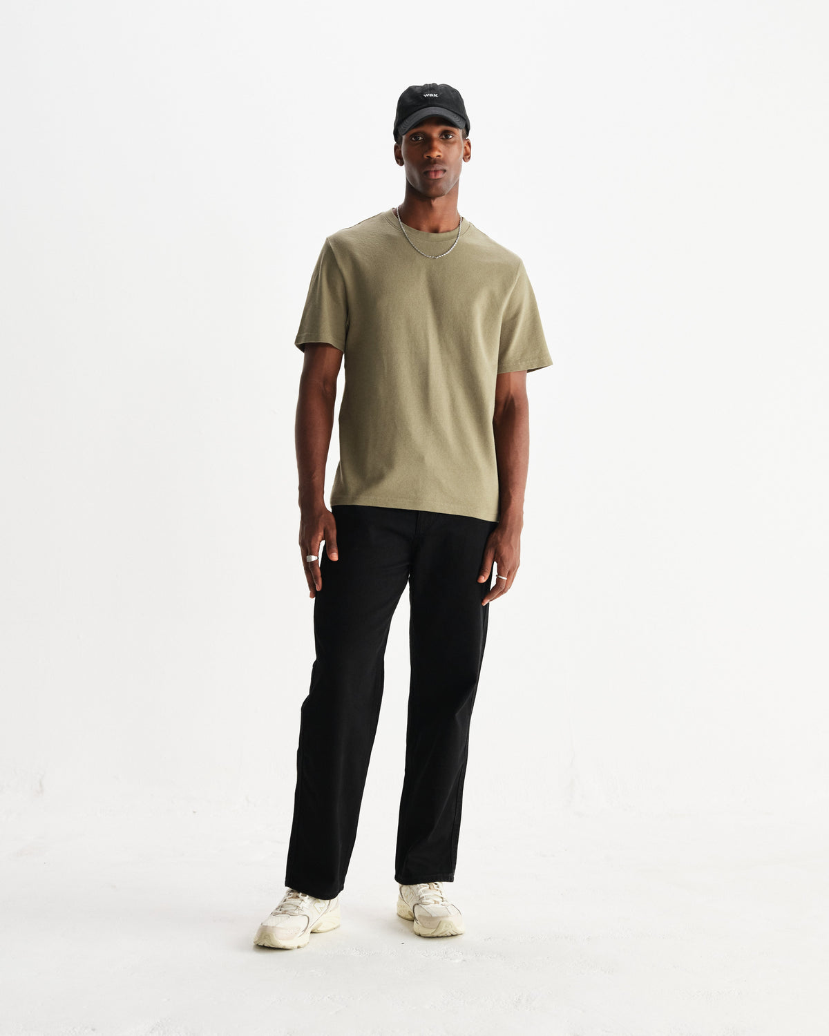 Dean - Green Textured Organic Cotton T-Shirt