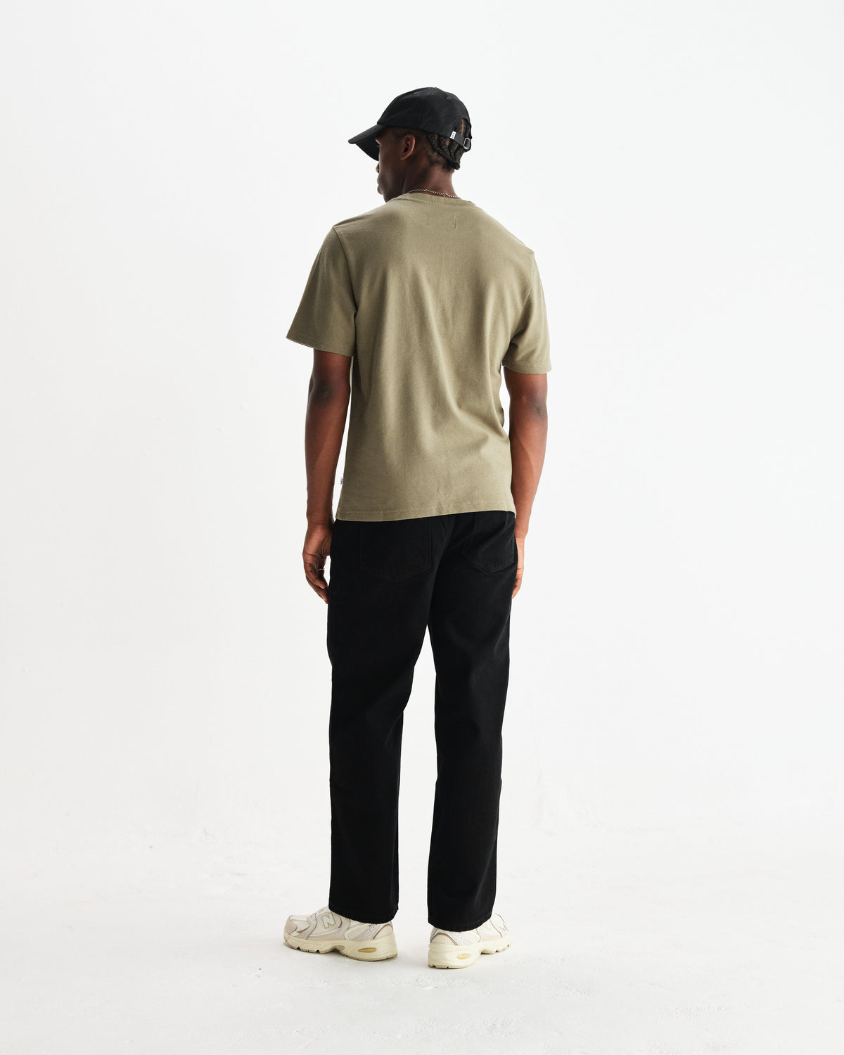 Dean - Green Textured Organic Cotton T-Shirt
