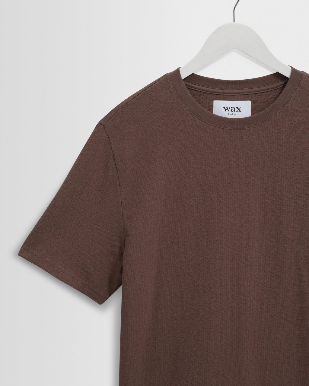 Dean - Mid Brown Textured Organic Cotton T-Shirt