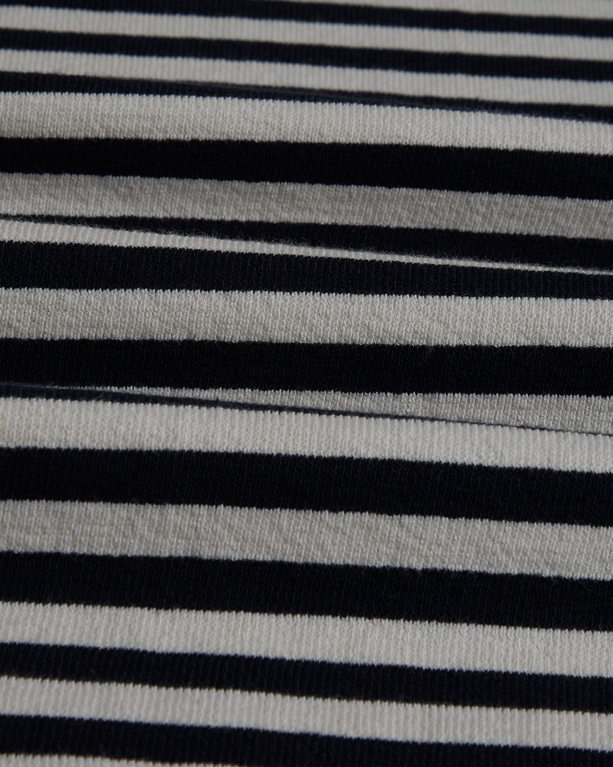 Dean - Navy And Ecru Striped Textured Organic Cotton T-Shirt