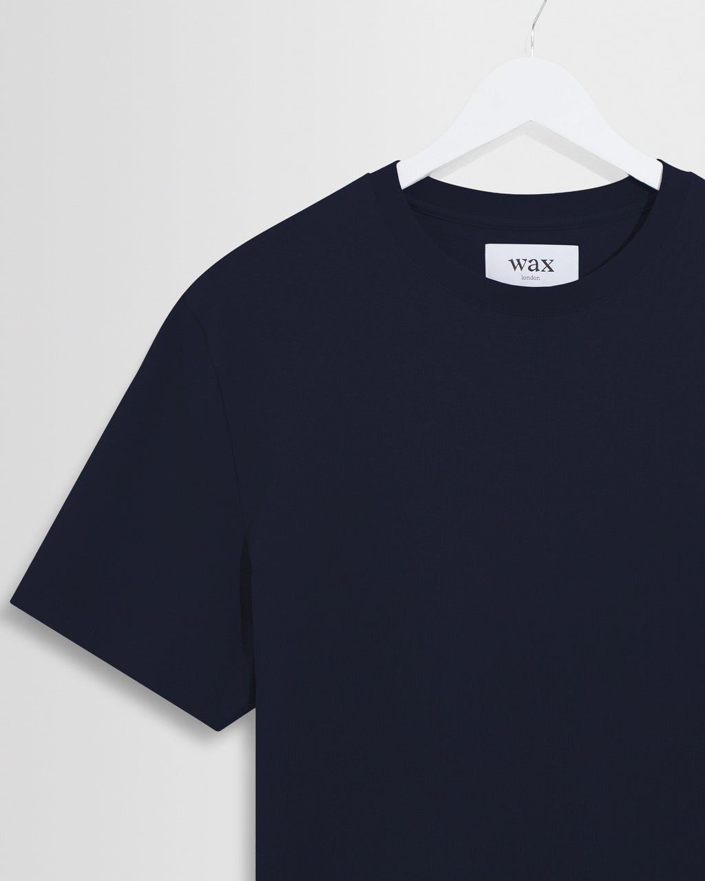 Dean - Navy Textured Organic Cotton T-Shirt
