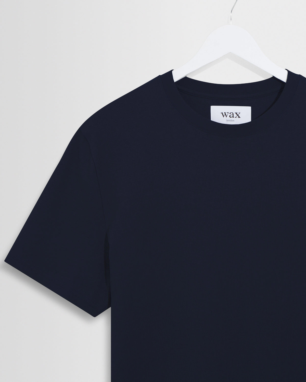 Dean - Navy Textured Organic Cotton T-Shirt