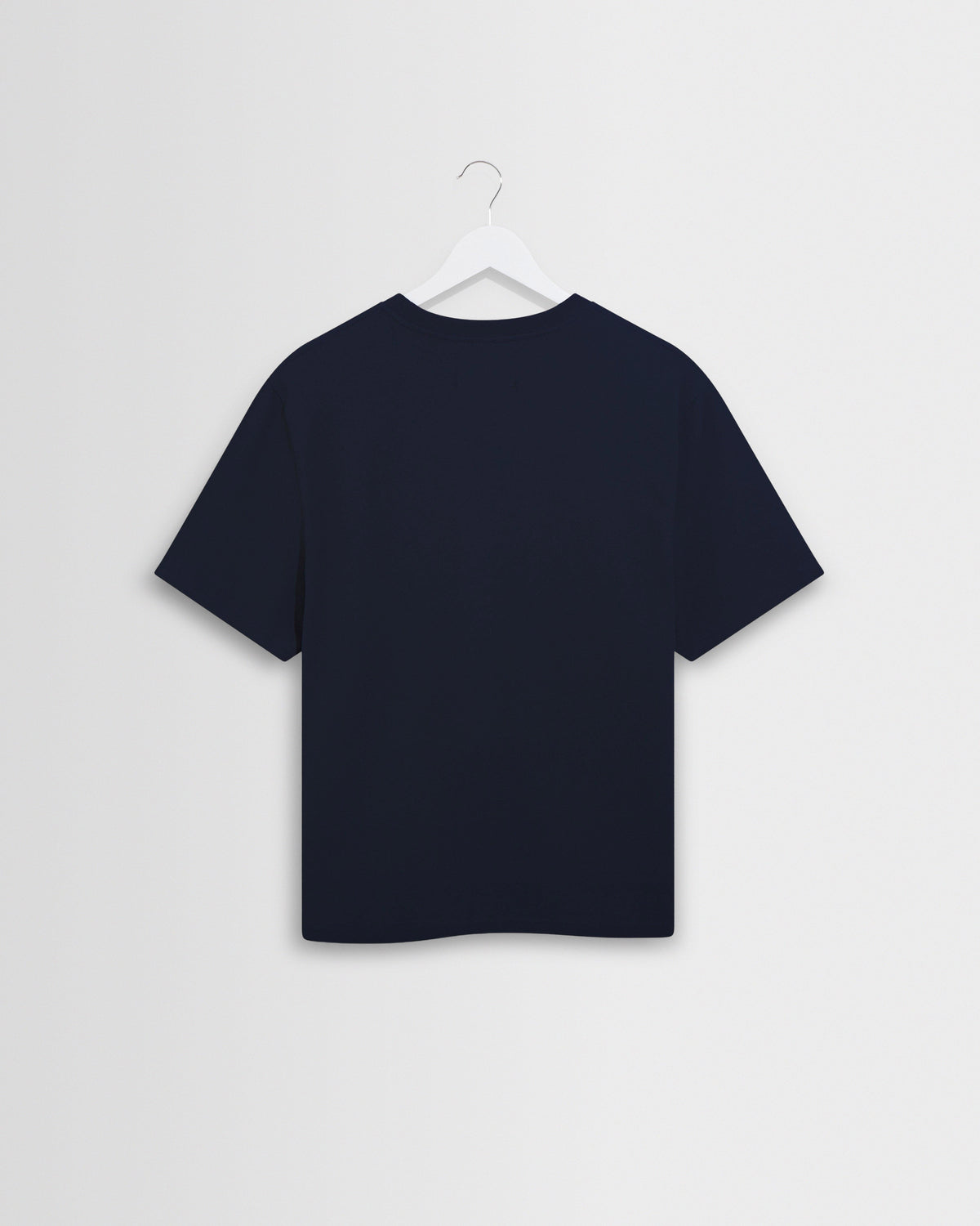 Dean - Navy Textured Organic Cotton T-Shirt