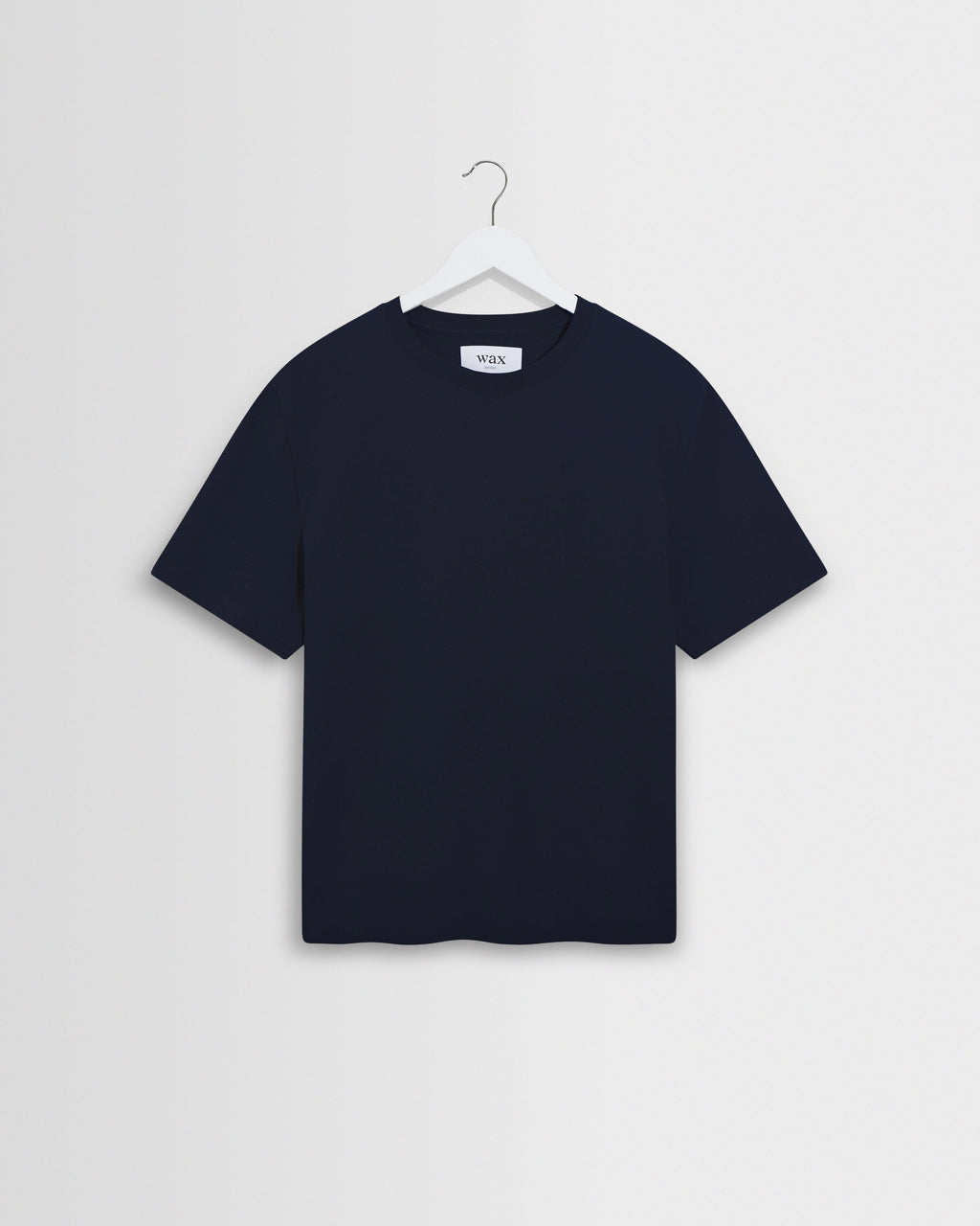 Dean - Navy Textured Organic Cotton T-Shirt