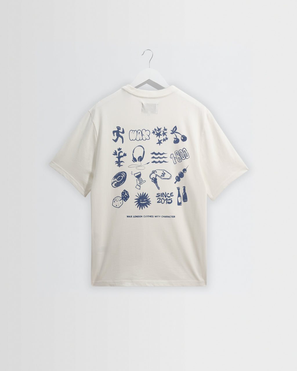 Dean - Off White Grid Sketch Graphic T-Shirt