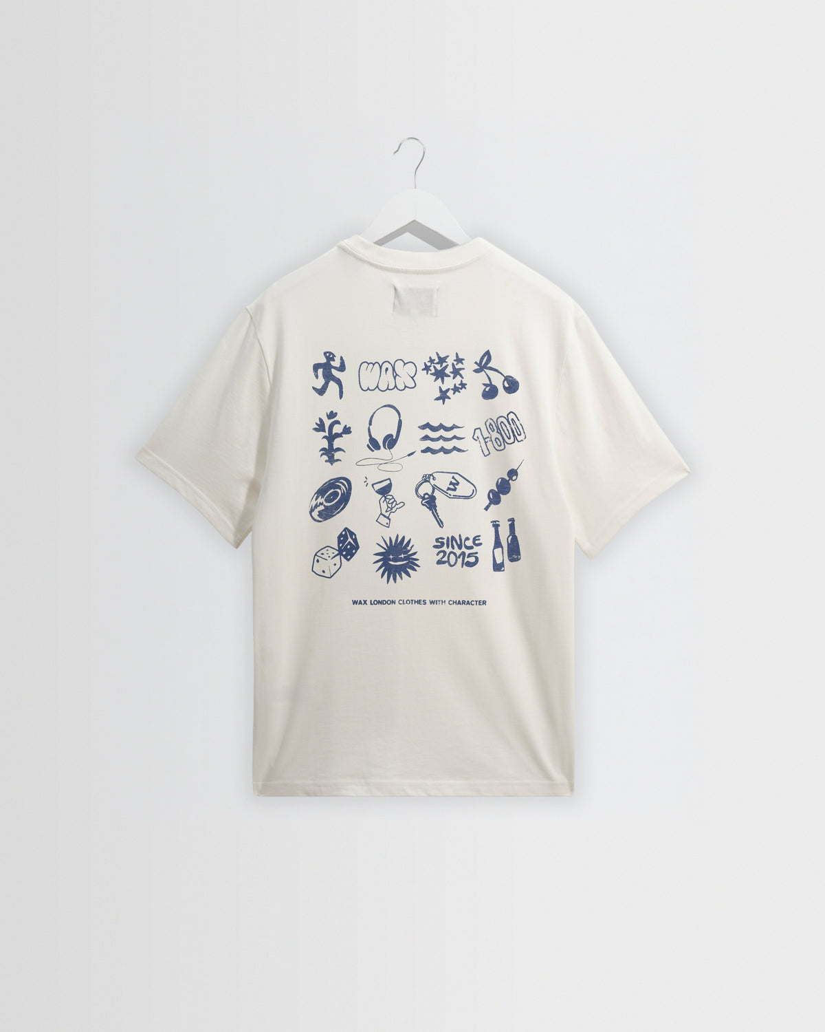 Dean - Off White Grid Sketch Graphic T-Shirt