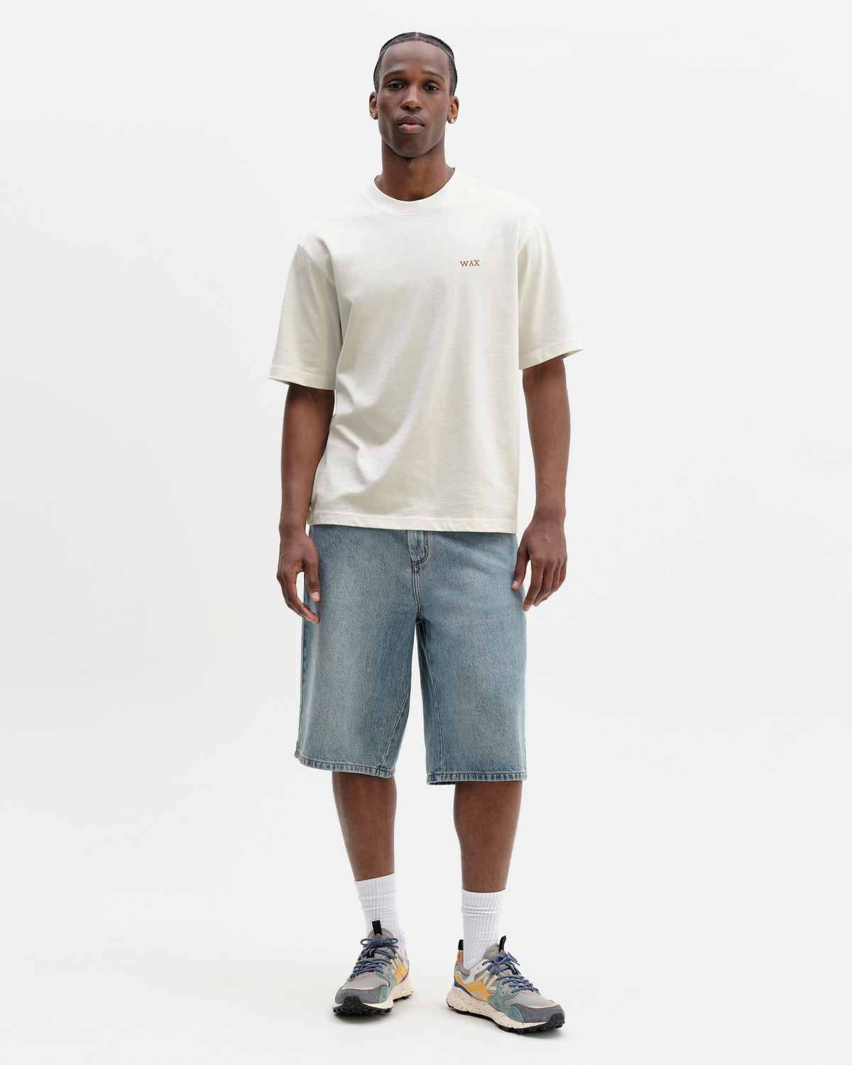 Dean - Off White Layered Flower Graphic T-Shirt
