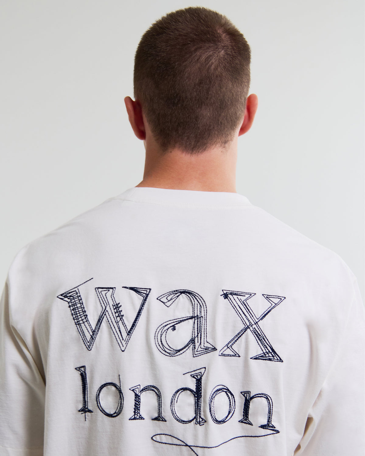 Dean - Off White Scribble Text T-Shirt