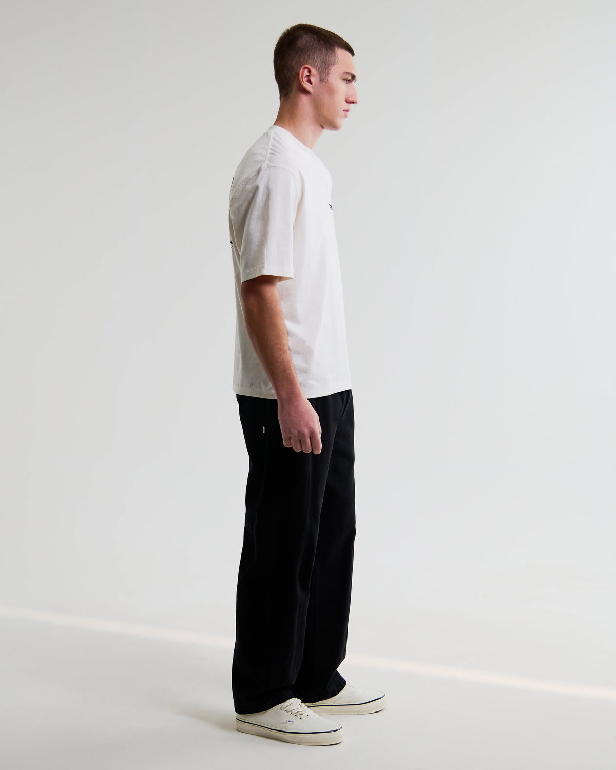 Dean - Off White Scribble Text T-Shirt