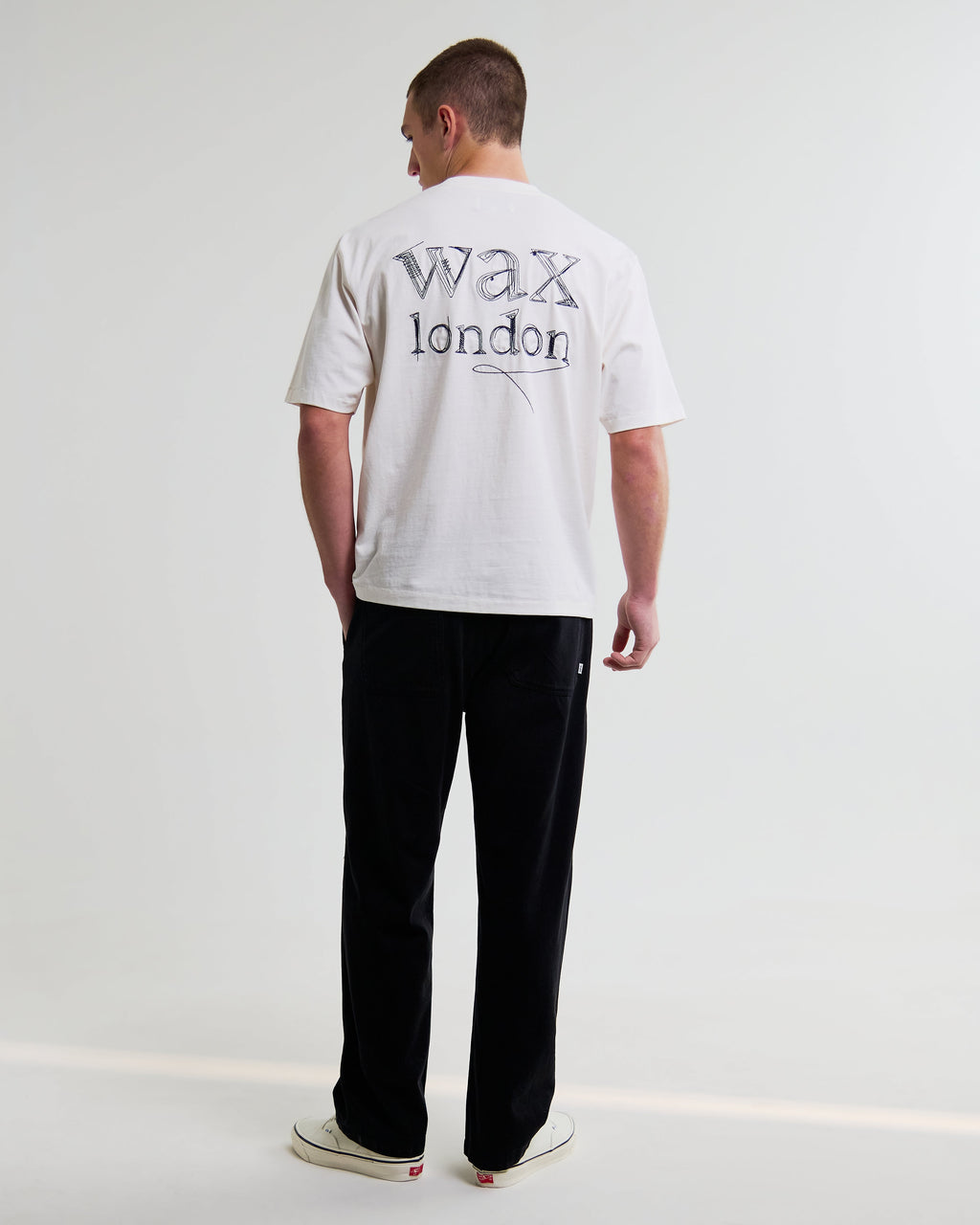 Dean - Off White Scribble Text T-Shirt