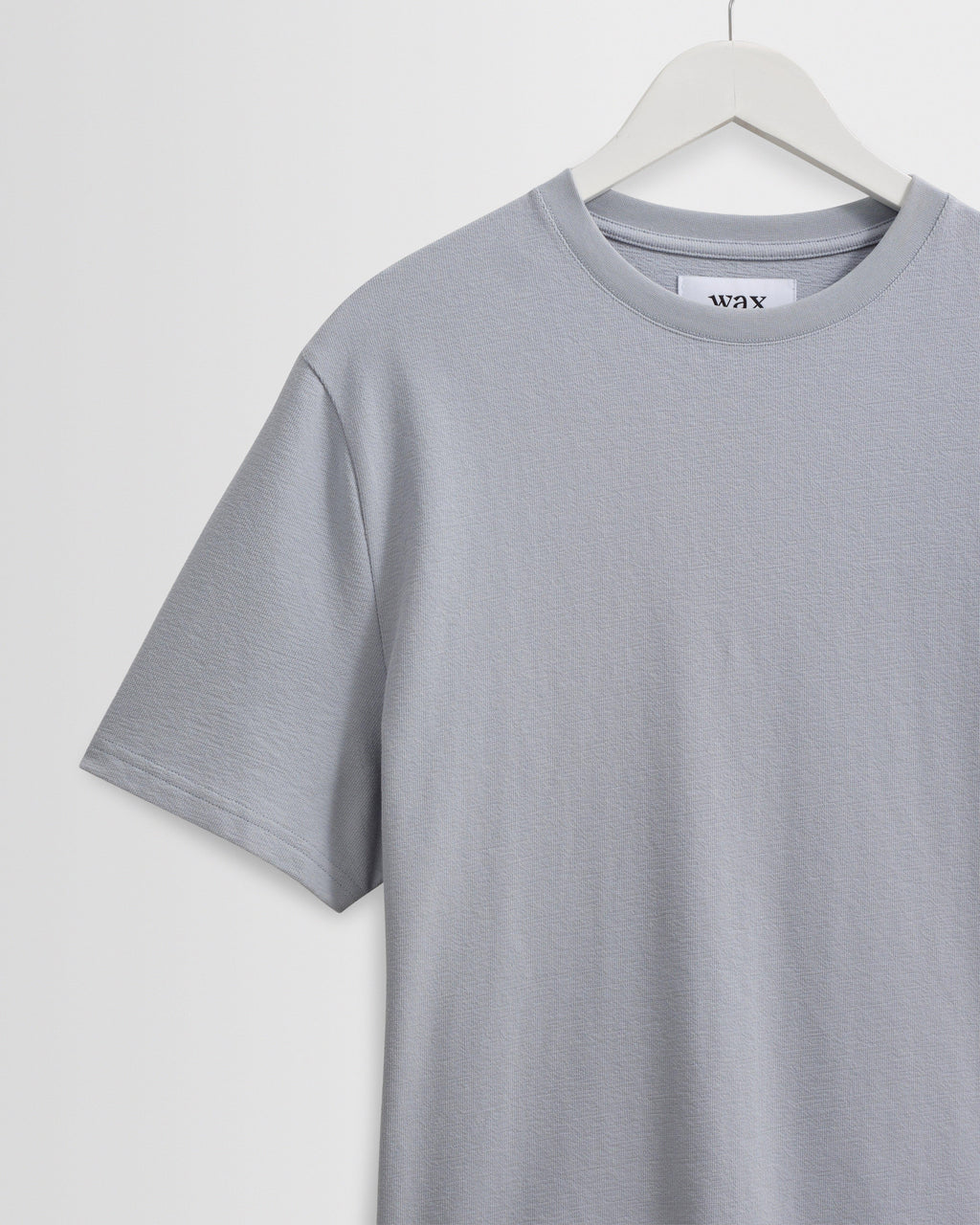 Dean - Pale Blue Textured Organic Cotton T-Shirt