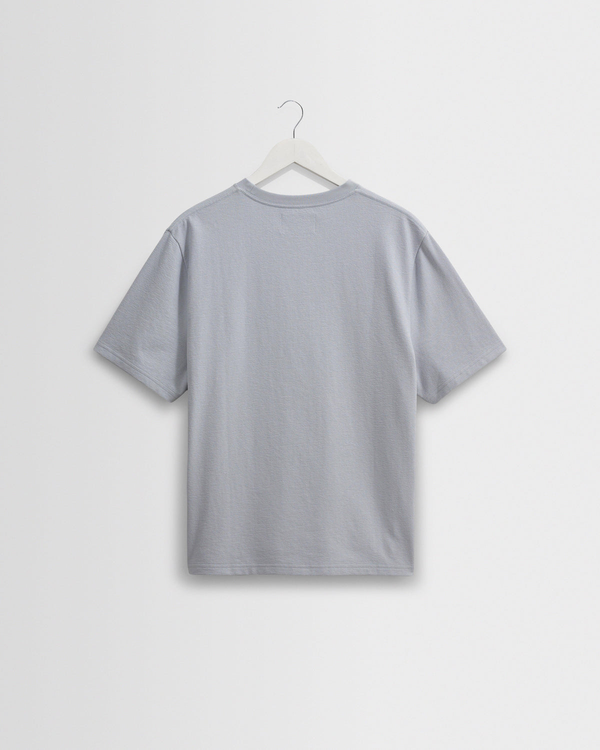 Dean - Pale Blue Textured Organic Cotton T-Shirt