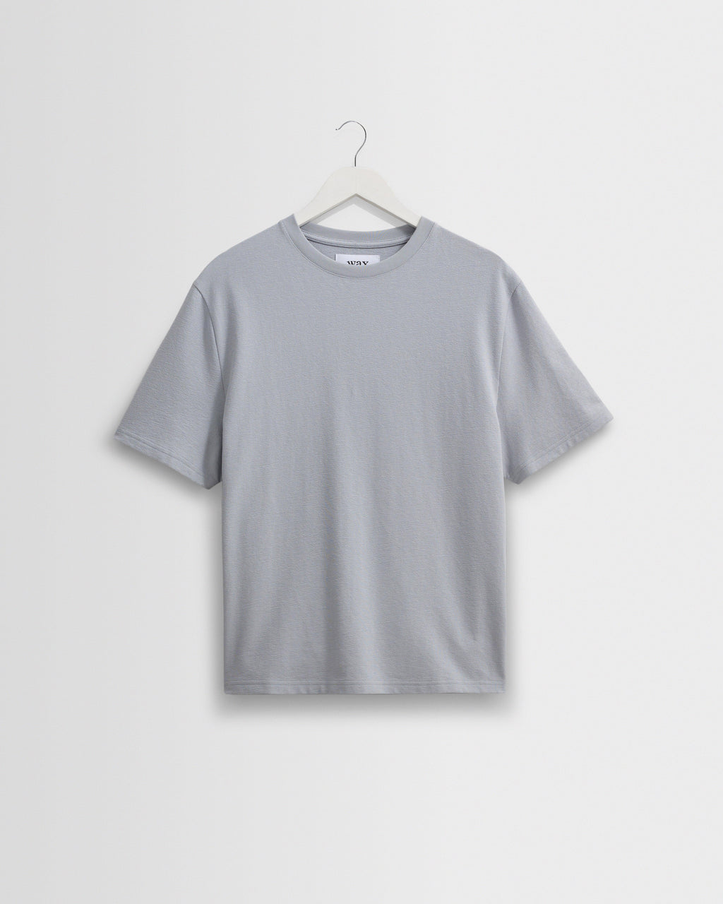 Dean - Pale Blue Textured Organic Cotton T-Shirt